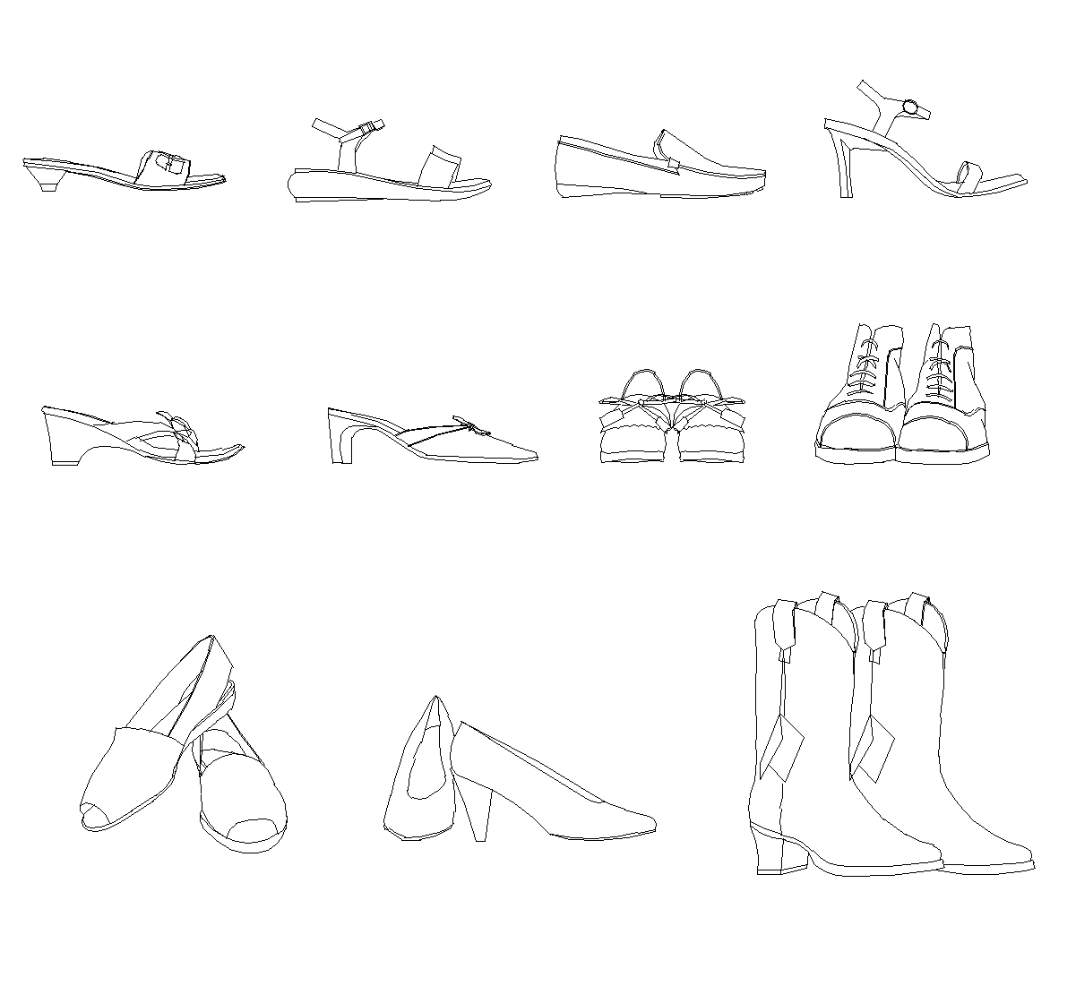 Shoes CAD DWG Free  Drawing 2020   in AutoCAD Blocks